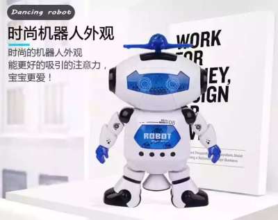 Dancing Robot Electric Stall Hot Sale Toy Dancing Minions Light Concert 360-Degree Dancing Rotation