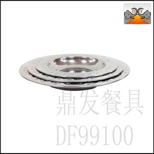 df99100 dingfa stainless steel kitchen hotel supplies tableware orchid plate fruit plate dish