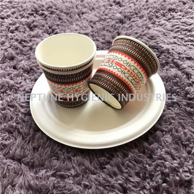 Wholesale custom trade coffee cup red corrugated paper cup