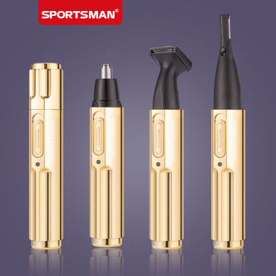 SPORTSMAN Electric nose hair trimmer Man Rechargeable stainless steel Mini Shaving set