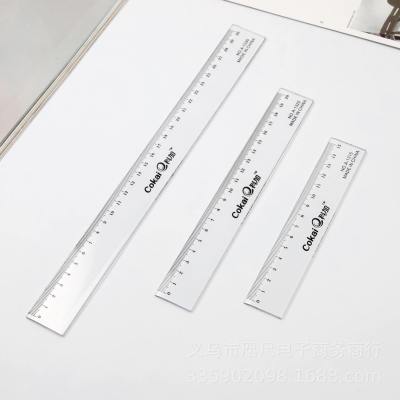 [manufacturer wholesale] 30cm plastic transparent ruler test measuring student stationery scale ruler