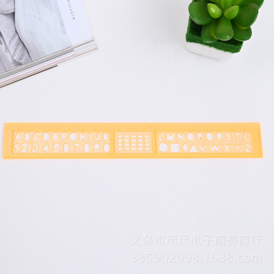 Factory direct selling plastic ruler for students supplies ruler wholesale school supplies letter template drawing ruler