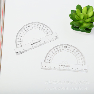 Bin Bin - Bin stationery supplies protractor 10 cm plastic transparent protractor triangular ruler manufacturers wholesale