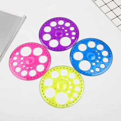 Bin bin-bin stationery students with 360-degree round ruler various kinds of plastic ruler wholesale transparent plastic ruler