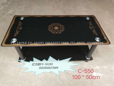 Factory direct sale household glass tea table design is very many
