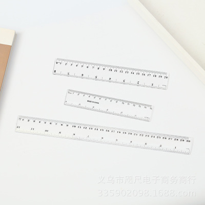 Manufacturer wholesale: ruler of 30cm 20cm 15ccm plastic transparent examination ruler student stationery