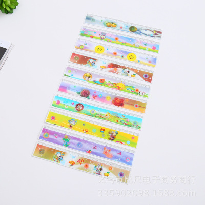 Bin Bin Bin Bin stationery wholesale cartoon student ruler fun scale ruler children's art supplies