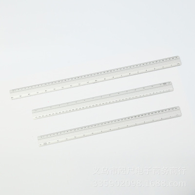 Manufacturer wholesale direct shot 40 cm, 20 cm aluminum alloy ruler office aluminum ruler custom measuring tools