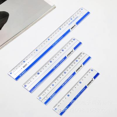 Bin Bin Bin Bin stationery school supplies 20cm transparent plastic ruler transparent stationery ruler manufacturers wholesale ruler