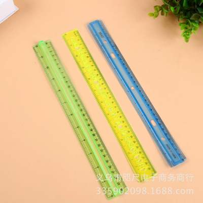 Bin Bin Bin stationery wholesale factory student supplies color ruler set 3 pieces of 30CM ruler