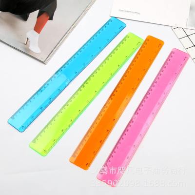 Bin bin-bin stationery factory direct sales can bend 30cm flexible ruler folding color flexible ruler