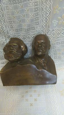 Decorative Crafts Daily Necessities Antique Brass Half-Length Marx Lenin