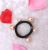 Seamless nylon elastic high gloss beads three small hair rings