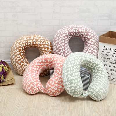 New - style u-style cotton memory slow - rebound u-style pillow lovely letter u-style pillow super soft and comfortable