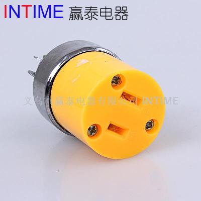 American wiring 2 flat hole socket metal shell 125V15A