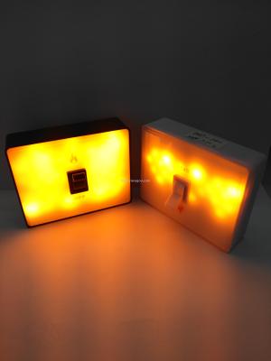 New flame lamp, turn on and off night lamp, wall lamp, wall lamp, cabinet lamp
