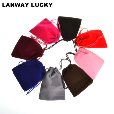 Drawstring Flannel Bag 10x12 Jewelry Bag Drawstring Storage Bag High-End Gift Packaging Bag in Stock Wholesale