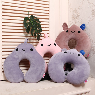 New creative personality lovely animal u-shaped pillow school children lunch pillow PP cotton pillow neck manufacturers direct selling