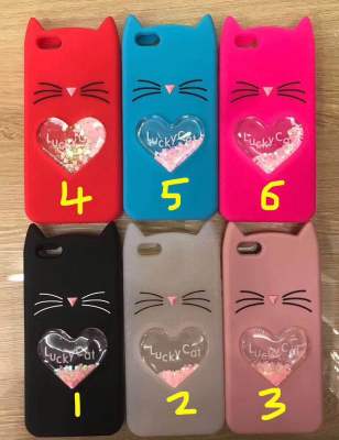 Creative lucky cartoon cat PVC mobile phone protection shell drop plastic mobile phone slip pad