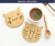 Creative cute little animal wooden cup pad wooden water cup pad desktop insulation pad water cup mat