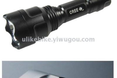 Bicycle flashlight strong light rechargealuminum mini flashlight