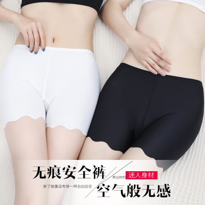 Ice silk non-marking safety trousers for summer wear women's large sizebottom trousers against frilly knickers