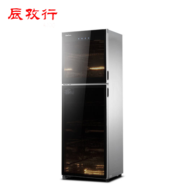 Suoqi Light Wave Ozone Disinfection Cabinet Double Door Sterilized Cupboard Glass Disinfection Home Use and Commercial Use ZTP308-18