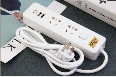 Lili Intelligent New National Standard Charging USB Socket Household Safety Door Power Strip Multi-Function Switch with Wire Power Strip
