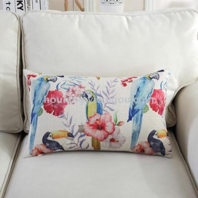 Custom processing cotton and linen home textile modern personality embroidery pillow long pillow