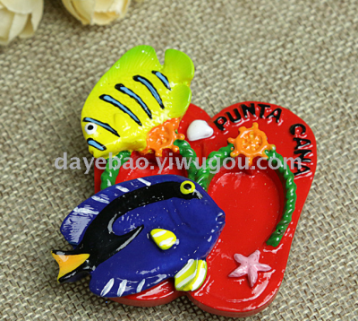 Foreign trade export beach slippers colophony painted refrigerator stick creative magnetic tape magnets