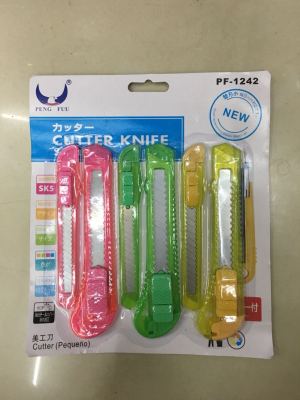 6pc knife 6 pieces set with 3 large and 3 small cutter suction card combination set