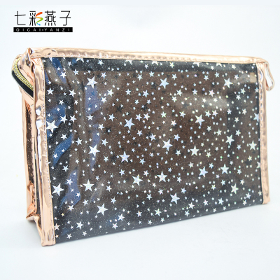 Waterproof PVC star briefcase large capacity cosmetic bag collection bag manufacturers direct