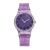 Korean version of the hot fashion institute wind fresh color bright pink digital cooked material watch students watch