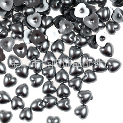 Yiwu city direct heart heart beads 14*15mm heart imitation pearl diy accessories materials love pearl