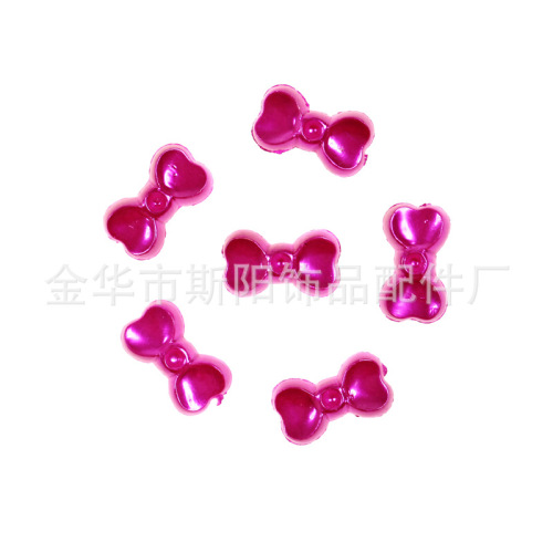 factory hot sale syang jewelry accessories plastic bow tie loose beads bone pearl wholesale