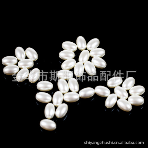 yiwu siyang pearl egg-shaped pearl earrings diy beaded straight hole oval imitation necklace accessories wholesale