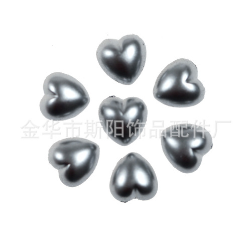 Yiwu Paint Peach Heart Beads 6 * 6mm Peach Heart Imitation Pearl Love Pearl with Hole DIY Accessories Material