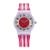 Korean version popular fashion small fresh stripe digital transparent series of watches cooked materials student watches