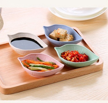 Small wheat straw plate creative snack plate Japanese cutlery vinegar dish soy sauce plate salt dish plate