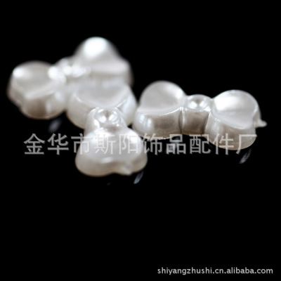 Pattern white flat bow tie pearl bow tie hair clip accessories manufacturers direct supply