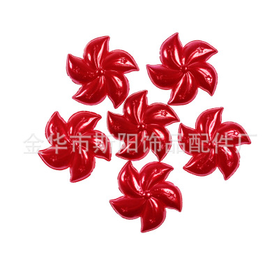 Yiwu wholesale bauhinia paint plastic beads color bauhinia jewelry accessories mobile phone diy accessories