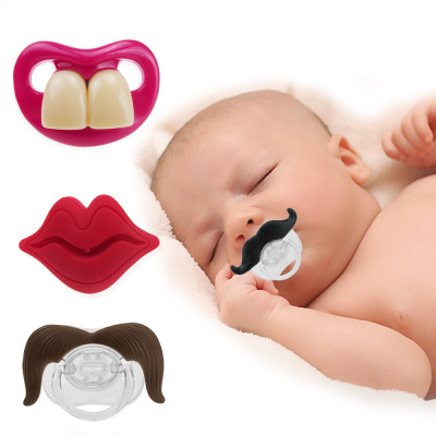 20 style pacifiers  baby's funny pacifier, mustache, teeth, red lips and silicone pacifiers