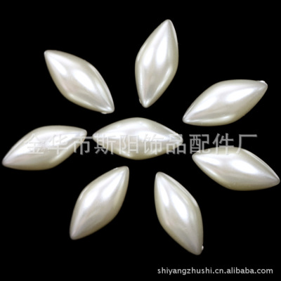 Wholesale 12*24mm flat bottom paint plastic horse eye imitation pearl loose pearl accessories manufacturers supply