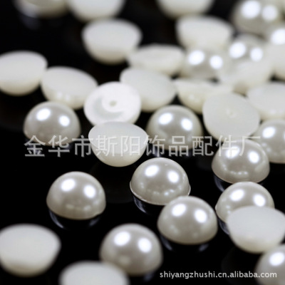 Diy mobile phone accessories 5.5mm accessories ircle imitation pearl flat pearl rice shape beads strong Diy pearl accessories