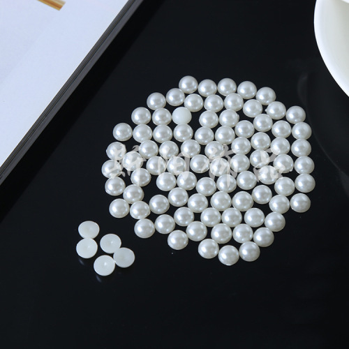 mm-30mm round Half Surface Ball Bag Mobile Phone Decorations Clothing Resin Accessories White Beaded Wholesale 