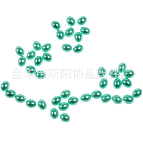 4*6mm half oval abs oval paint imitation pearl plastic loose beads factory direct spot supply