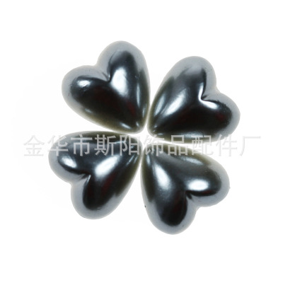 15*15mm baking paint half surface peach heart bead diy accessories accessories love bead yiwu city manufacturers