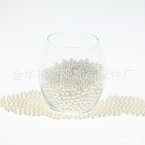 yiwu paint imitation pearls 2mm non-porous resin round pearls factory wholesale multiple models in stock