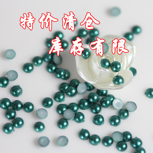 mobile phone accessories factory wholesale paint semi-round plastic beads imitation pearl factory direct spot supply