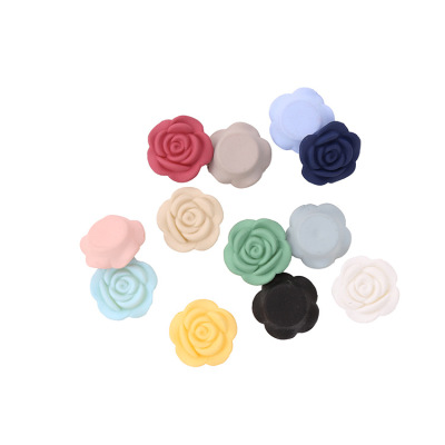 Direct selling diy jewelry materials hair accessories three-dimensional flower rose ABS patch candy color wholesale